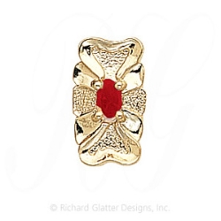 GS309 G - 14 Karat Gold Garnet Slide 